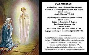 Doa Malaikat Tuhan Doa Angelus